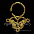 Gold Plated Nase Piercing indische Nasenringe